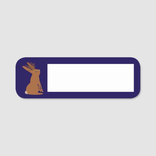 Halloween Jackalope Trick or treat Naamplaatje (Voorkant)