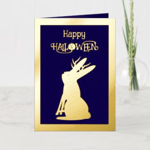 Halloween Jackalope Trick or Treat op Maat Folie Wenskaart