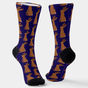 Halloween Jackalope Trick or treat Patroon Sokken
