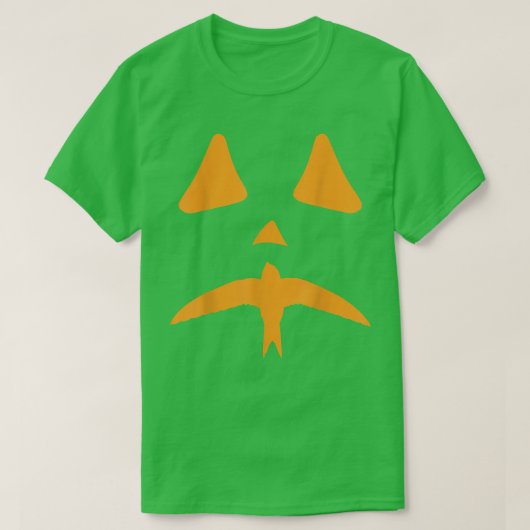 Halloween Jackolantern Bird Lover Funny Spooky Fac T-shirt (Design voorkant)