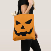 Halloween Jackolantern Face Canvas tas (Dichtbij)