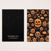 Halloween Jackolantern Oorbel Display Kaart (Voorkant /achterkant)