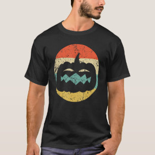 Halloween Jackolantern Pompoen Silhouet Retro SC T-shirt