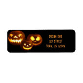 Halloween Jackolantern Spooky Festive Return Etiket (Voorkant)