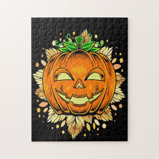 Halloween Jackolantern Spooky Pumpkin Legpuzzel (Verticaal)