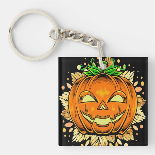Halloween Jackolantern Spooky Pumpkin Sleutelhange Sleutelhanger (voorkant)