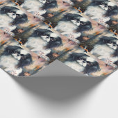 Halloween Japanse kin met pompoenen eng Cadeaupapier (Hoek)