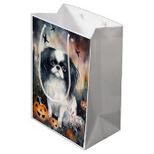 Halloween Japanse kin met pompoenen eng Medium Cadeauzakje (Achterkant Gekanteld)