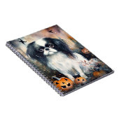 Halloween Japanse kin met pompoenen eng Notitieboek (Rechterzijde)