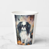 Halloween Japanse kin met pompoenen eng Papieren Bekers (Achterkant)