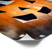 Halloween Japanse kin met pompoenen eng Perfect Poster (Hoek)