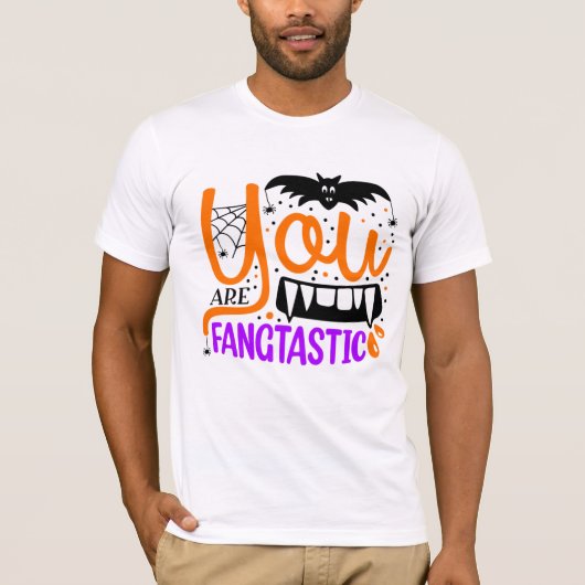 Halloween Je bent een Fangtastische spektakelvlek T-shirt (Voorkant)