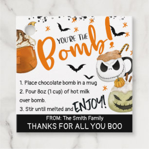 Halloween Je bent het Bomb Hot Chocolate Label