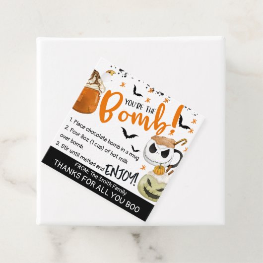 Halloween Je bent het Bomb Hot Chocolate Label (In situ)