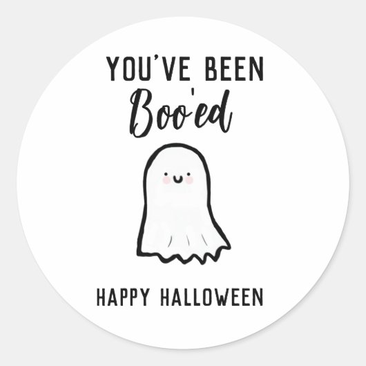 Halloween, je bent uitgejouwd ronde sticker (Voorkant)