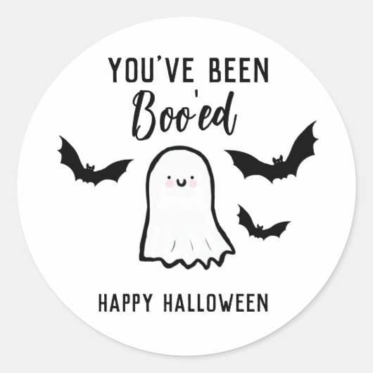 Halloween, je bent verveeld ronde sticker (Voorkant)
