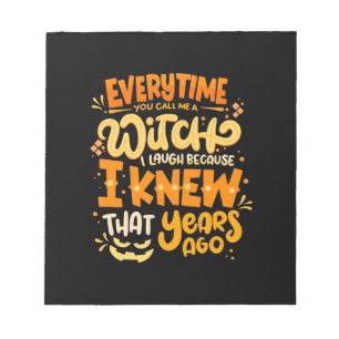 Halloween je noemt me een heks notitieblok