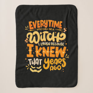 Halloween je noemt me een heks sherpa deken
