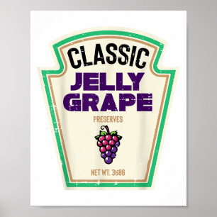 Halloween Jelly Grape Funny Food Group Kostuum Man Poster