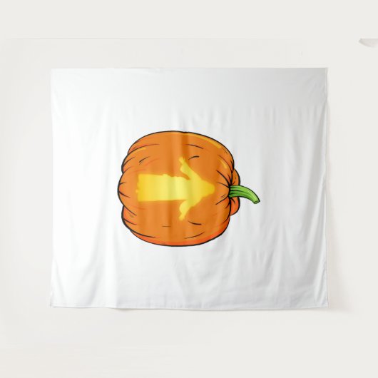 Halloween Jesus Design met Jesus Pumpkin Wandkleed (Voorkant (horizontaal))