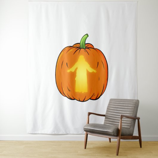 Halloween Jesus Design met Jesus Pumpkin Wandkleed (In situ)