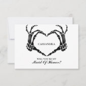 Halloween, jij wordt mijn bruidsmeisje Kaart (Voorkant)