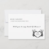 Halloween, jij wordt mijn bruidsmeisje Kaart (Achterkant)