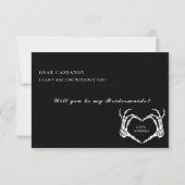 Halloween, jij wordt mijn bruidsmeisje Kaart (Achterkant)