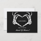 Halloween, jij wordt mijn bruidsmeisje Kaart (Voorkant)