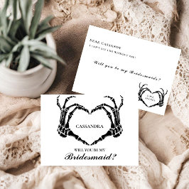 Halloween, jij wordt mijn bruidsmeisje Kaart