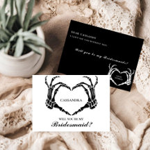 Halloween, jij wordt mijn bruidsmeisje Kaart