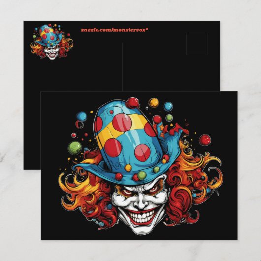 Halloween/Joker Briefkaart (Voorkant / Achterkant)