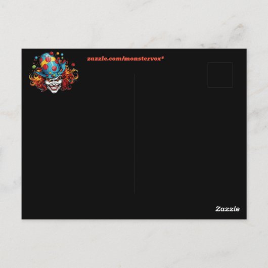 Halloween/Joker Briefkaart (Achterkant)