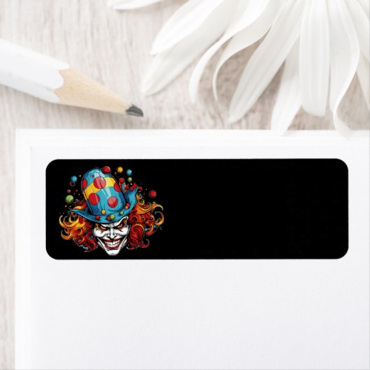 Halloween/Joker Retour Adreslabel Etiket (Insitu)