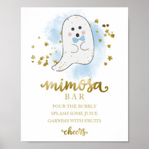 Halloween Jongen Baby Borrel Mimosa Bar Bord Poster