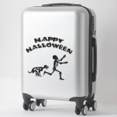 Halloween Jongen en Hond Sticker (Koffer)