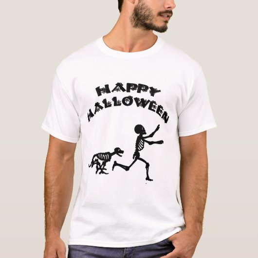Halloween Jongen en Hond T-shirt (Voorkant)