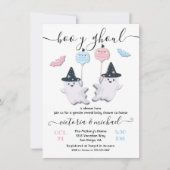 Halloween Jongen of Spook Geest Baby Shower Onthul Kaart (Voorkant)