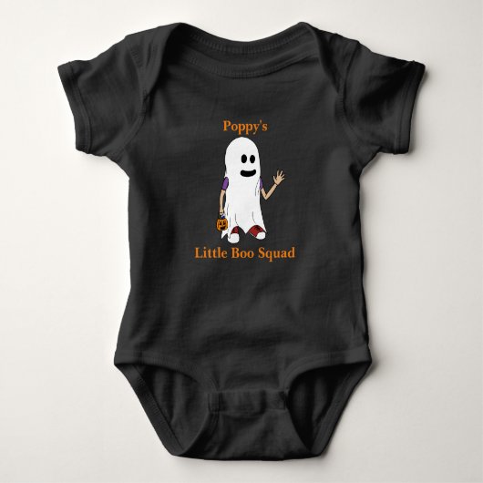 Halloween jongen Poppy's Little Boo Squad Romper (Voorkant)