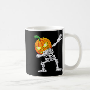 Halloween Jongens Dabbing Skelet Y Pompoen Jack O Koffiemok