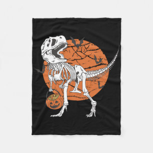 Halloween Jongens Dinosaurus Skelet T Rex Enge Pom Fleece Deken