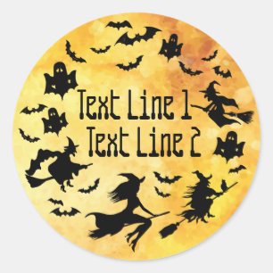 Halloween Jouw tekst gepersonaliseerd Ronde Sticker