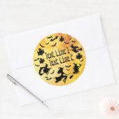 Halloween Jouw tekst gepersonaliseerd Ronde Sticker (Envelop)