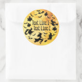 Halloween Jouw tekst gepersonaliseerd Ronde Sticker (Tas)