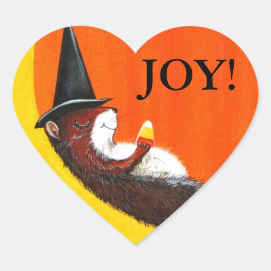 Halloween Joy! Hart Sticker (Voorkant)