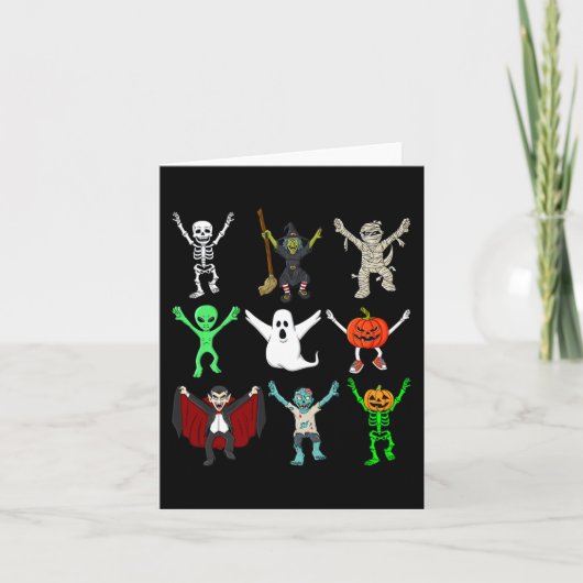 Halloween Jubilation Dancing Monsters Boys Girls K Kaart (Voorkant)