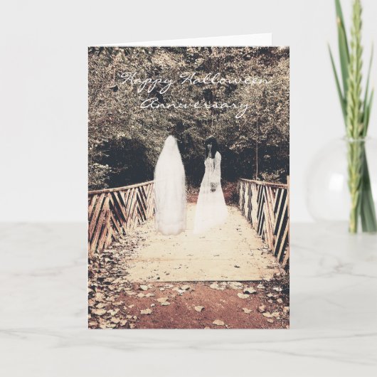 Halloween-Jubileum op de brugkaart Kaart (Voorkant)