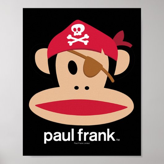 Halloween Julius Pirate Monkey Logo Poster (Voorkant)