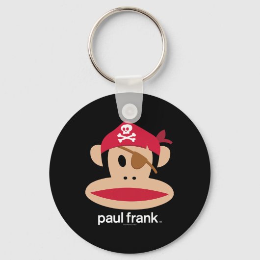 Halloween Julius Pirate Monkey Logo Sleutelhanger (Voorkant)