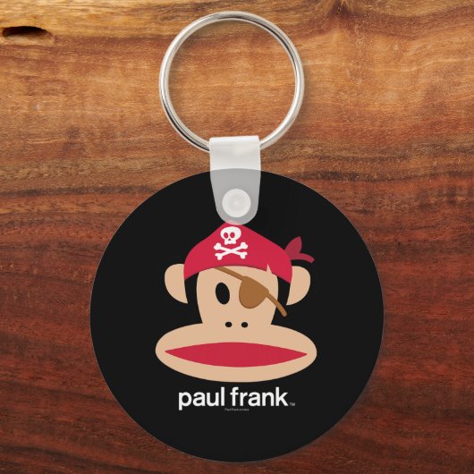 Halloween Julius Pirate Monkey Logo Sleutelhanger (Voorkant)